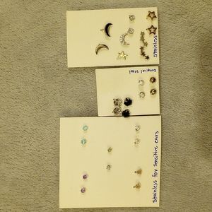 Sensitive ears assorted earrings